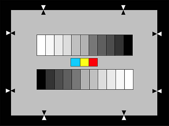 NHK 11階灰階(γ＝0.45)附帶3彩色測(cè)試卡